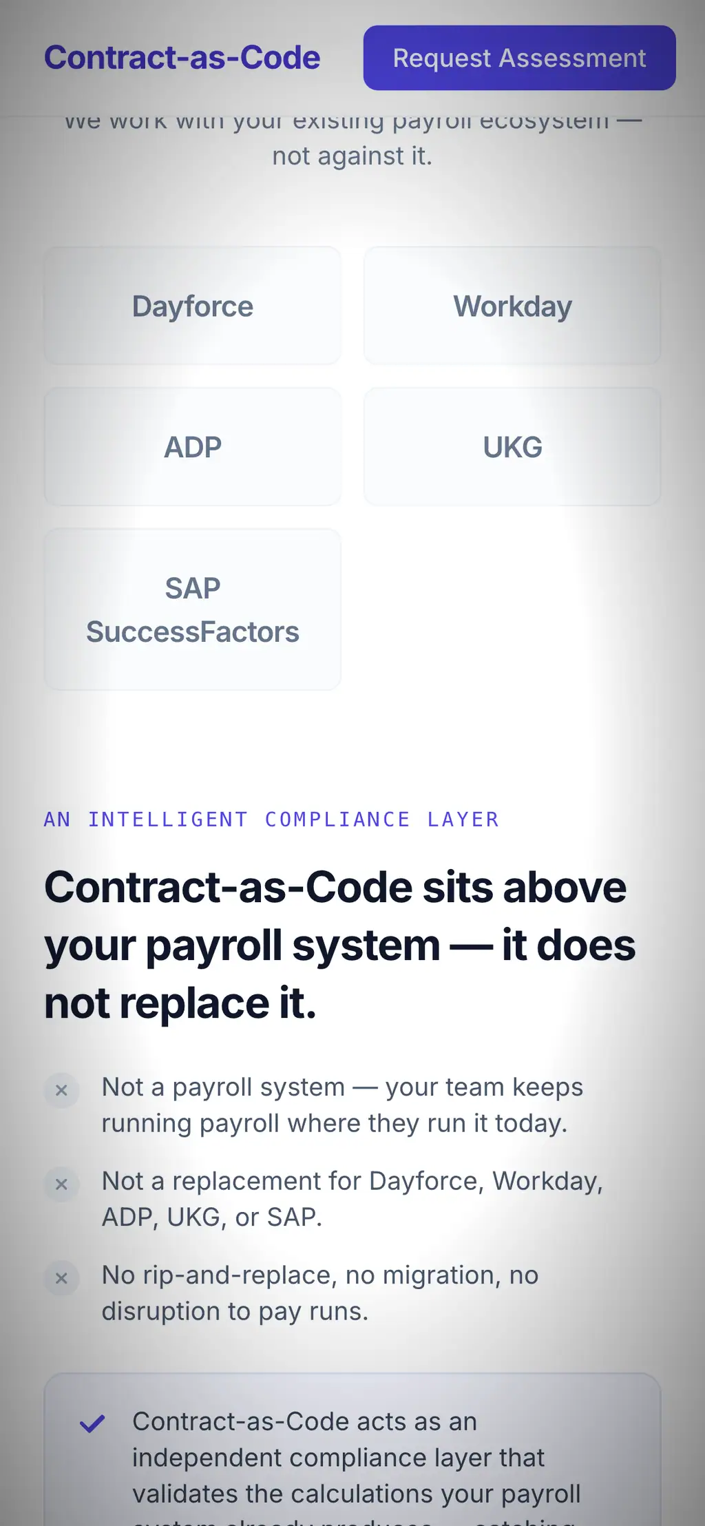 Contract-as-Code website on a phone, screen 3