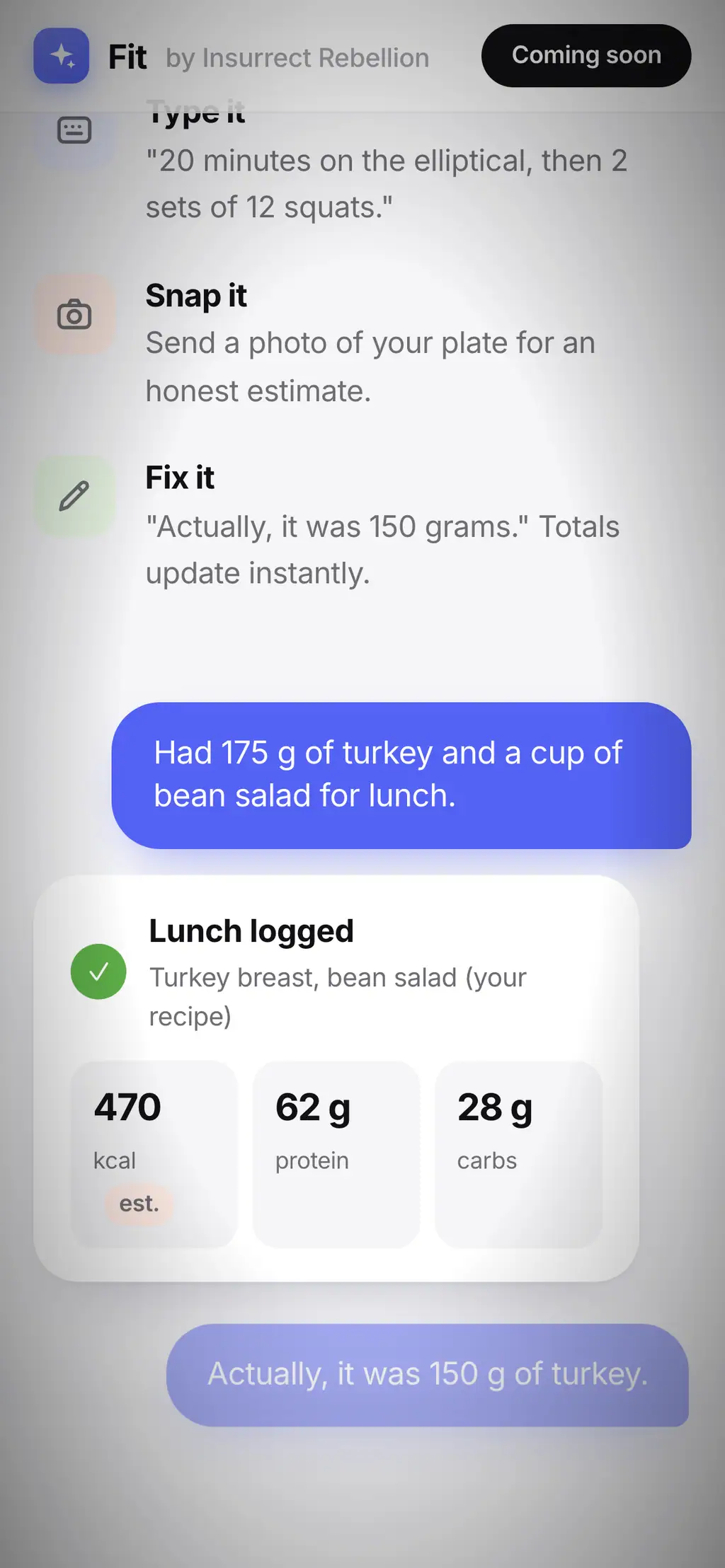 Fit by Insurrect Rebellion website on a phone, screen 3