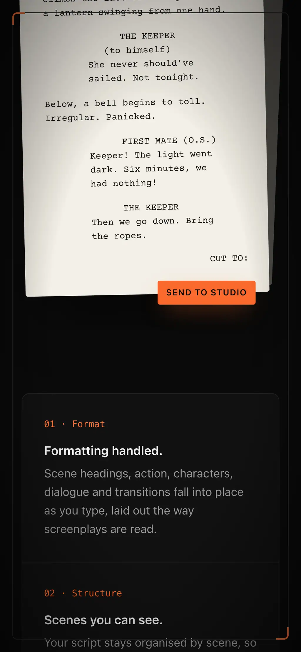 Script by Insurrect Rebellion website on a phone, screen 2