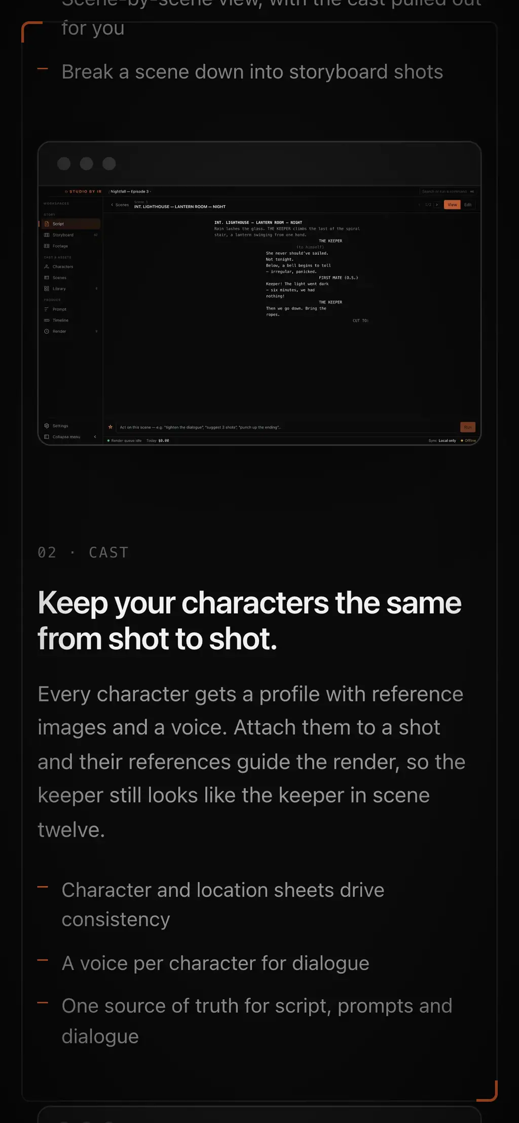 Studio by Insurrect Rebellion website on a phone, screen 3